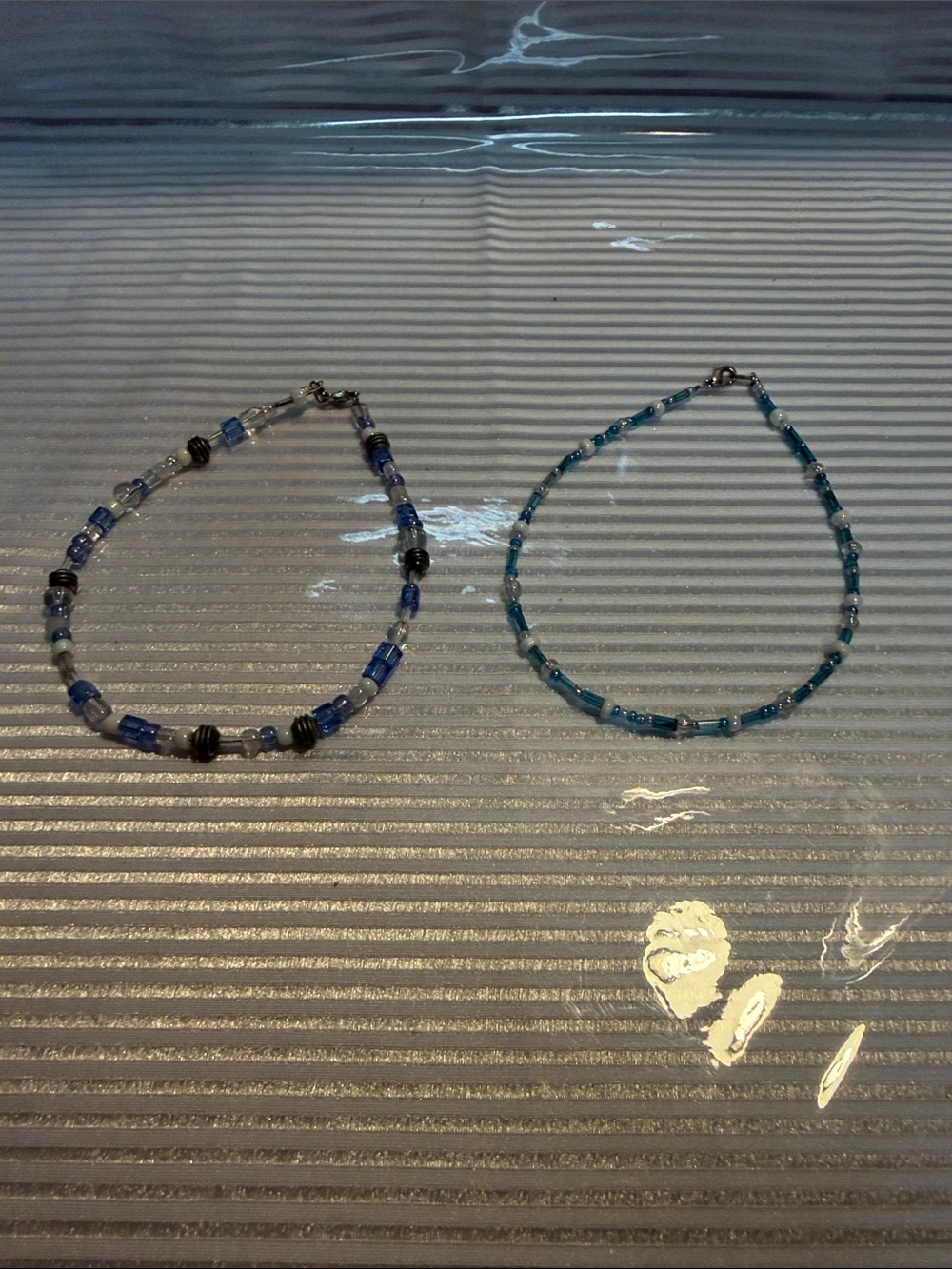 Source Unknown Blue Beaded Necklace Duo - Light & Navy Blues